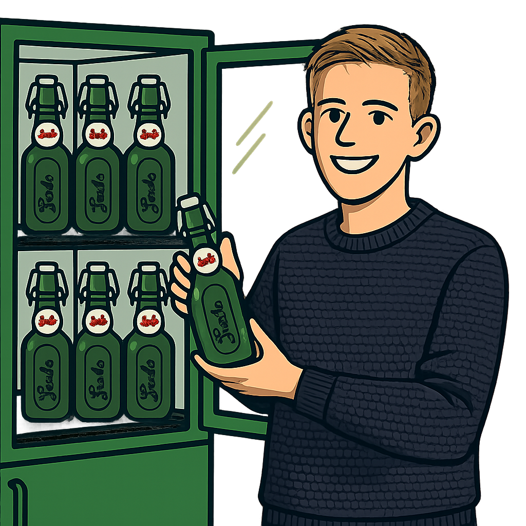 Gideon met bier